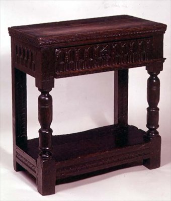 James I side table, início do século XVII (carvalho) de English School