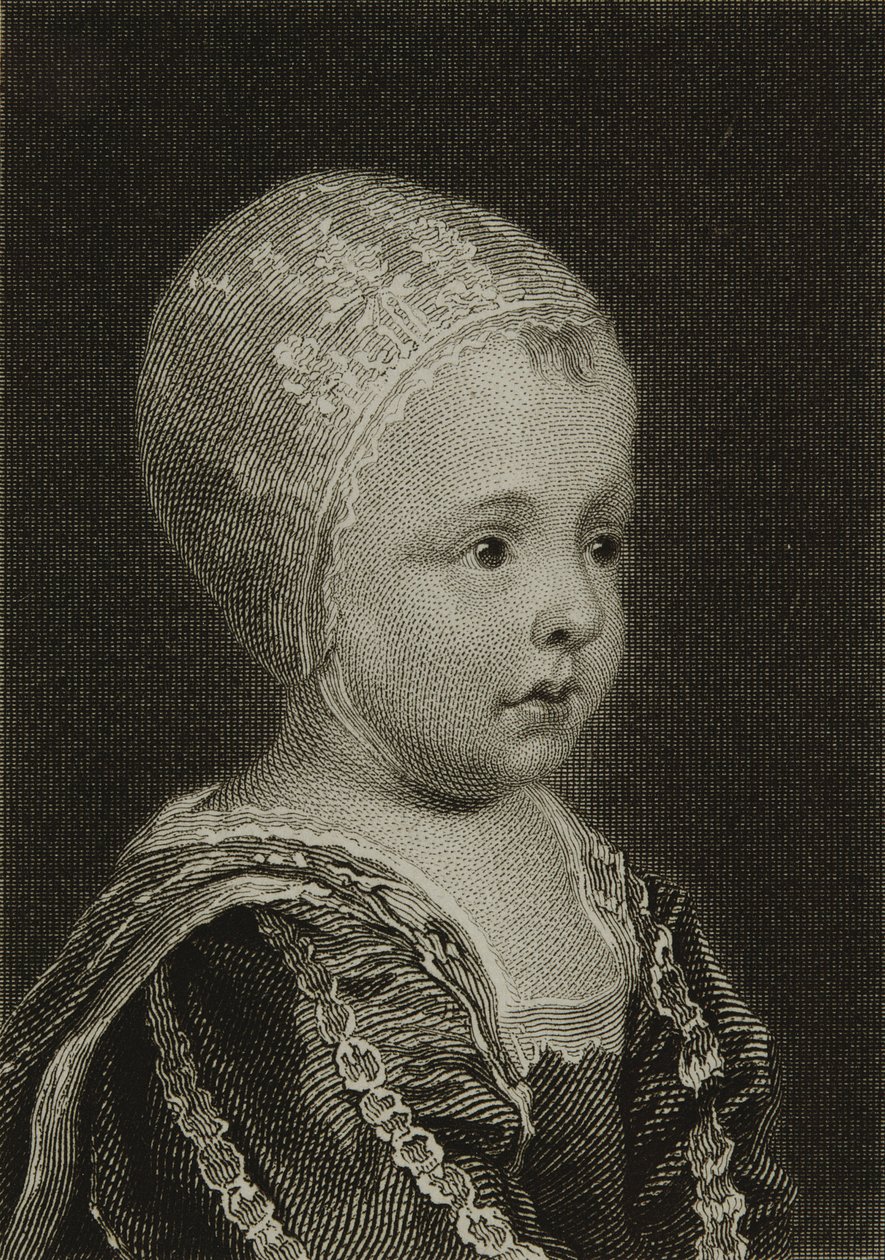 James II (1633-1701) como uma criança de English School