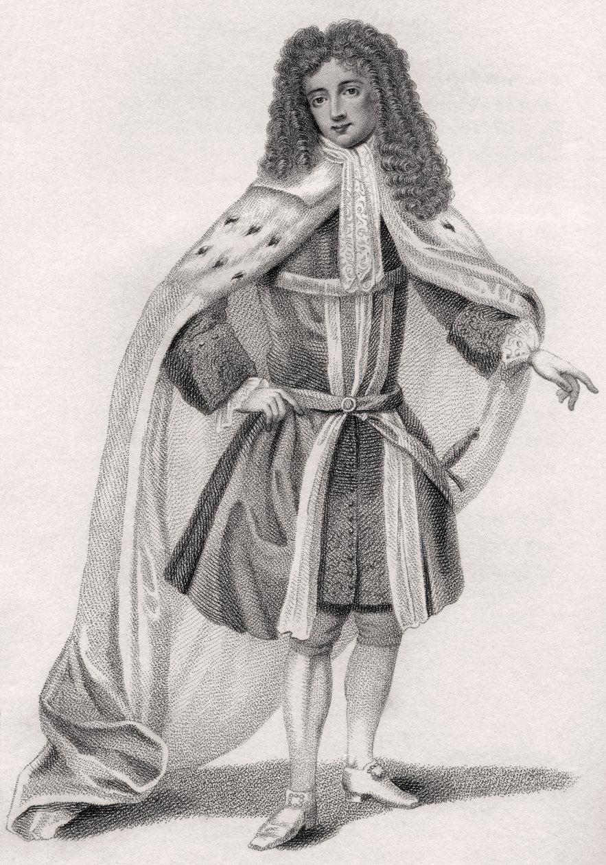 John Jeffreys, ilustração de "Um catálogo de autores reais e nobres, volume IV", publicado em 1806 de English School