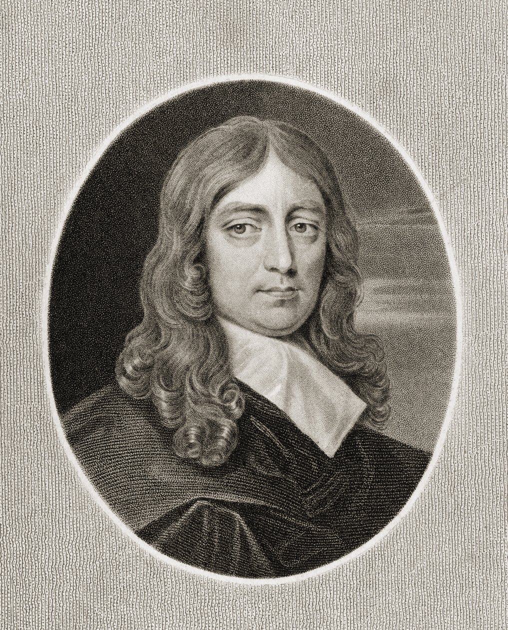 John Milton (1608-74) de "Galeria de Retratos", publicado em 1833 de English School