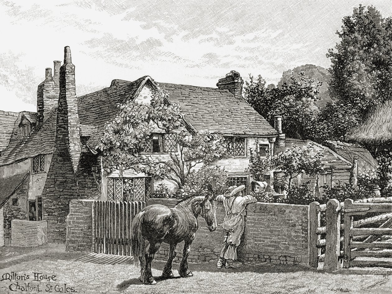 Casa de John Milton, Chalfont St. Giles, de "The English Illustrated Magazine", 1891-92 de English School