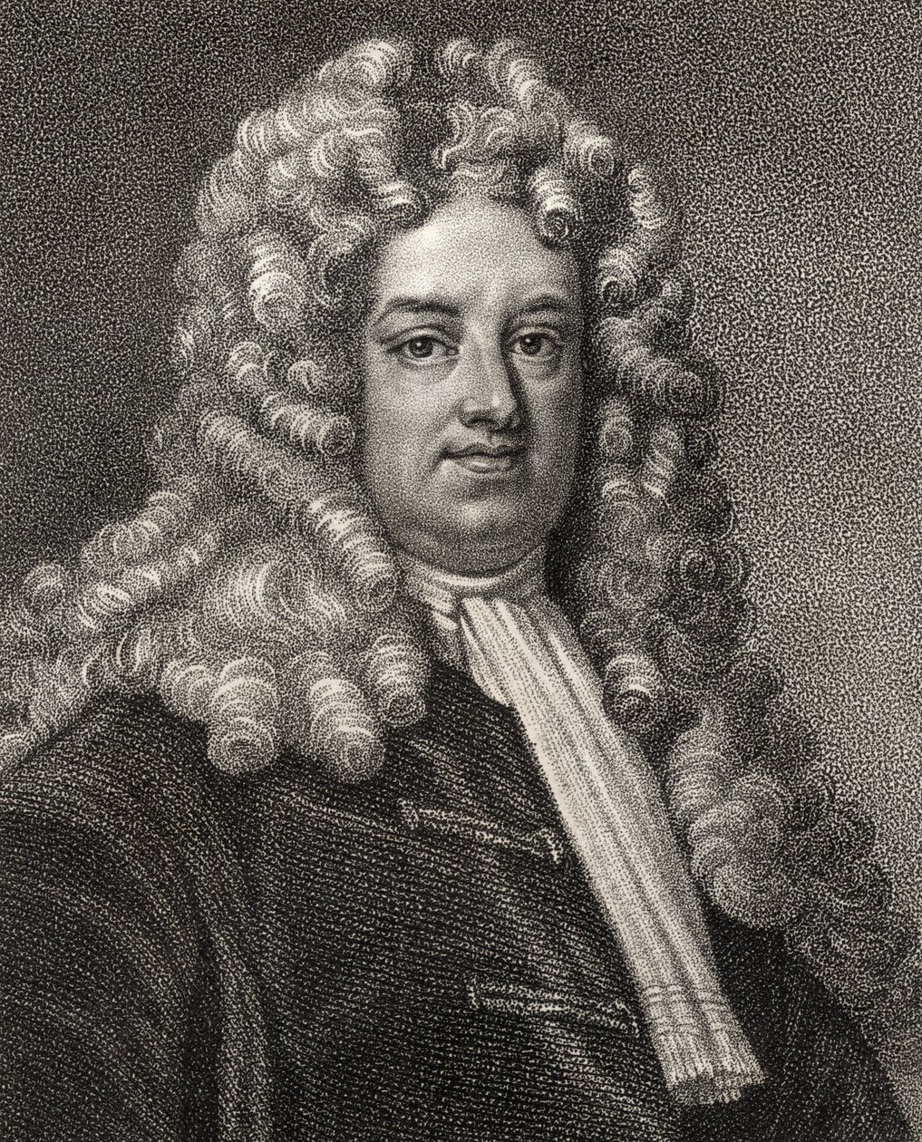 John Somers, gravado por Geremia, ilustração de "Um catálogo de autores reais e nobres, Volume IV", publicado em 1806 de English School