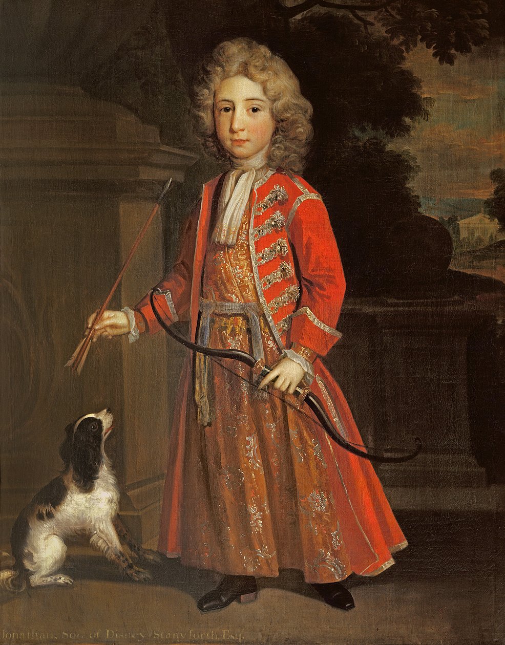 Jonathan Stanforth como um jovem garoto, c.1715 de English School