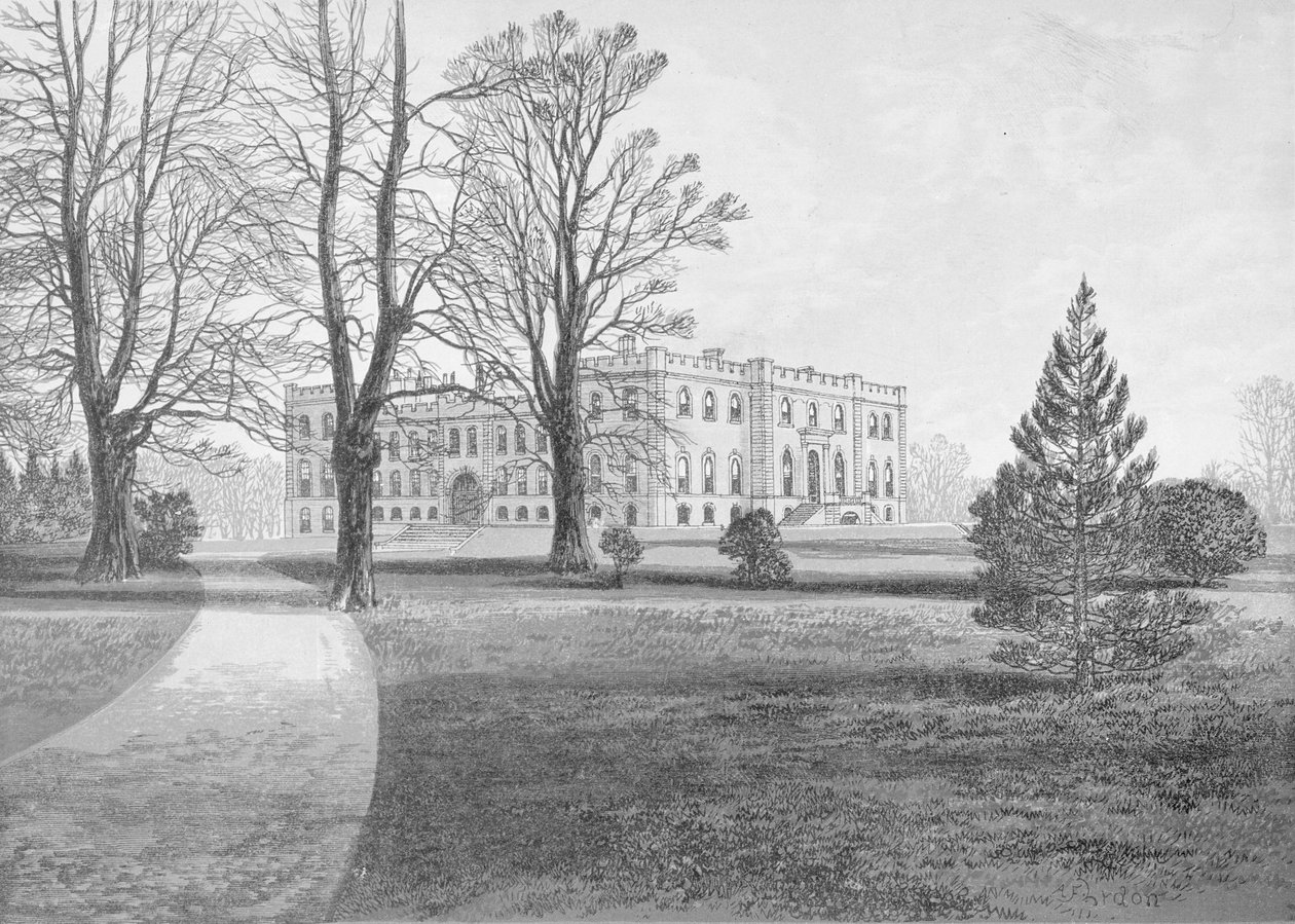Castelo de Kimbolton, 1880 de English School