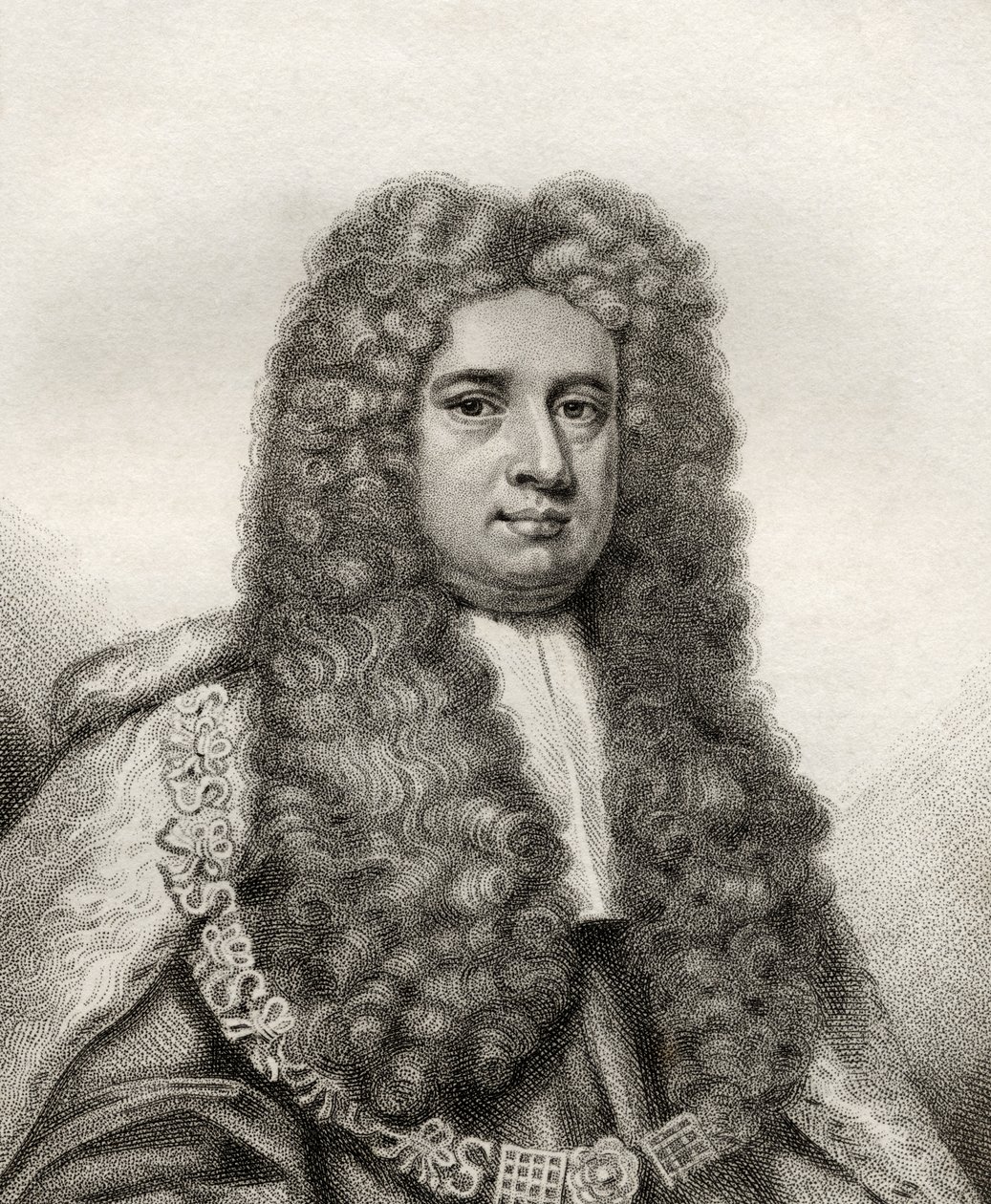 Lord Robert Raymond, gravado por Rivers, ilustração de &39;Um catálogo de autores reais e nobres, volume IV&39;, publicado em 1806 de English School