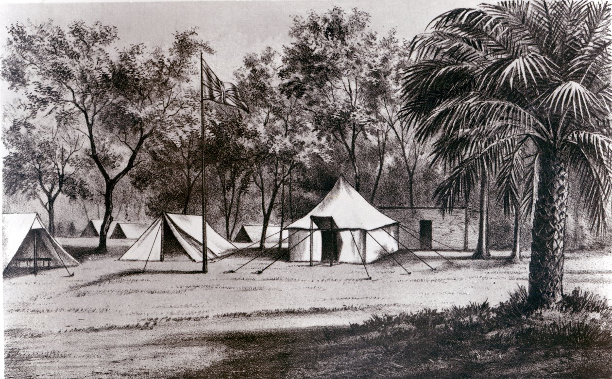 Acampamento do Lorde Wolseley em Korti de English School