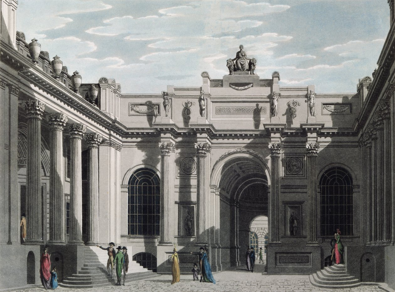 Corte de Lothbury, banco da Inglaterra 1801 de English School