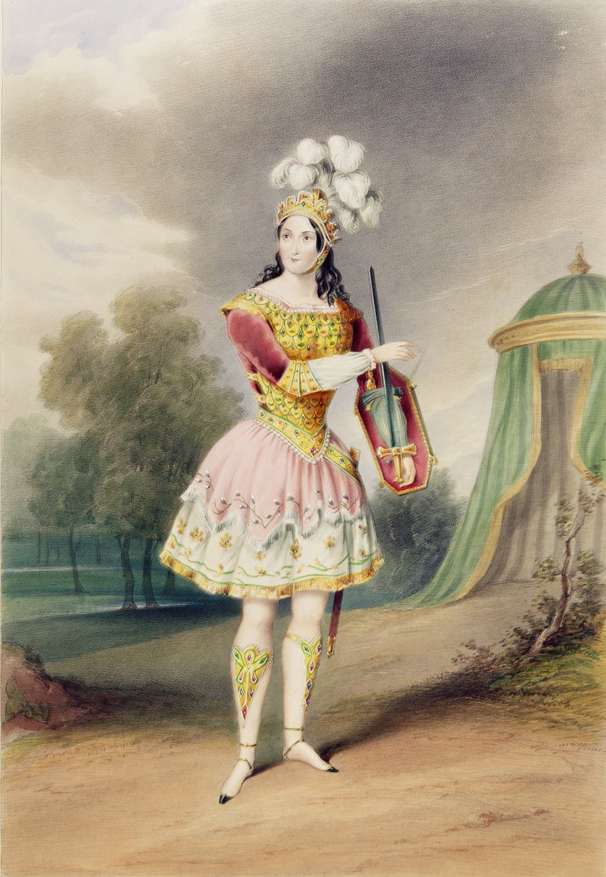 Louisa Fairbrother como Eglantine em `Valentine and Orson, 1843 de English School