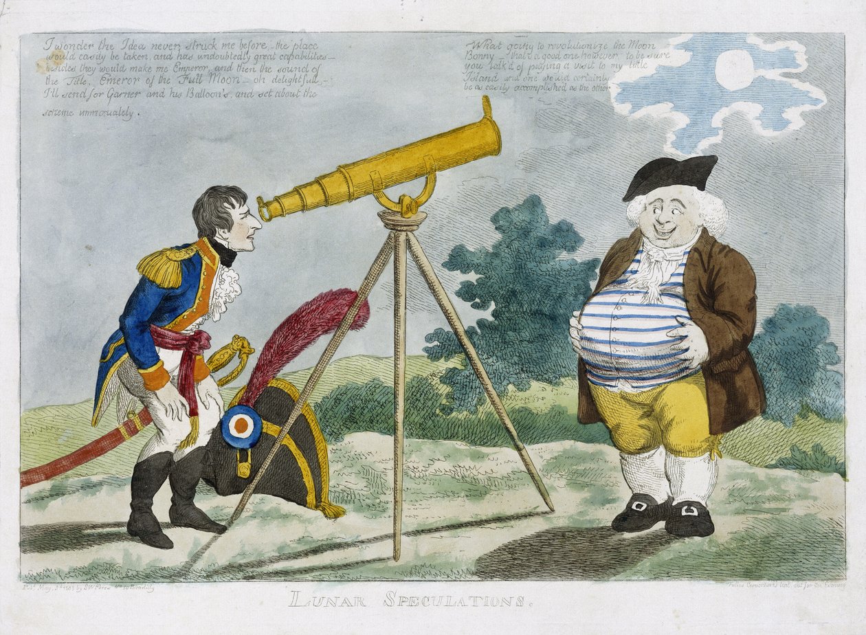 Especulações lunares, 1803 de English School
