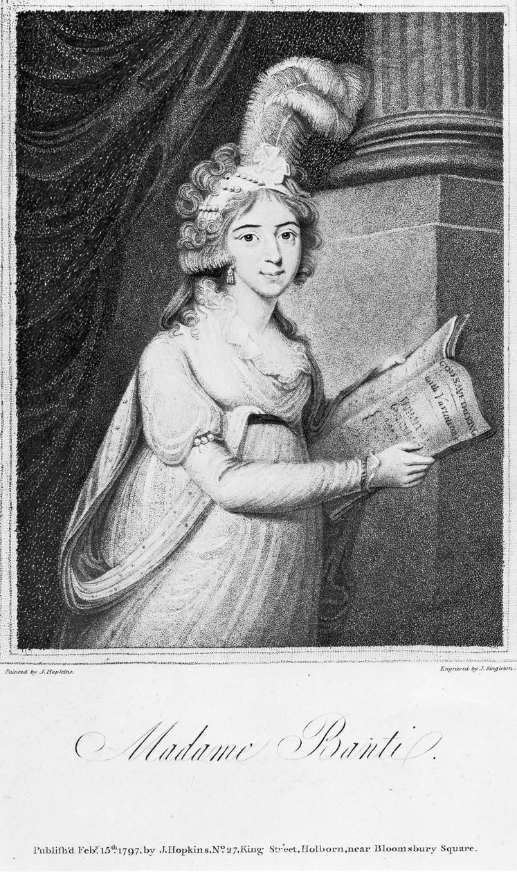 Madame Banti, gravado por J. Singleton, 1797 de English School