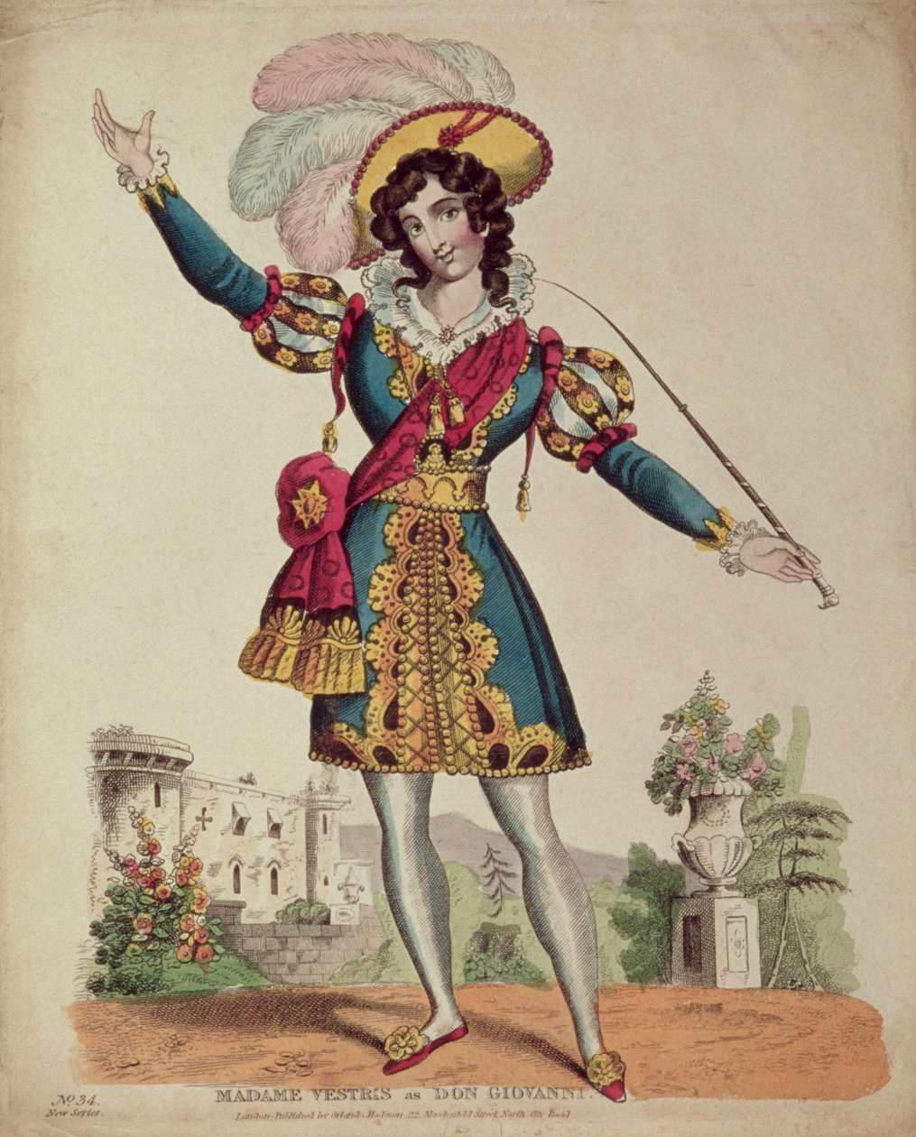 Madame Vestris no papel de Don Giovanni da ópera de Mozart &39;Don Giovanni&39; de English School