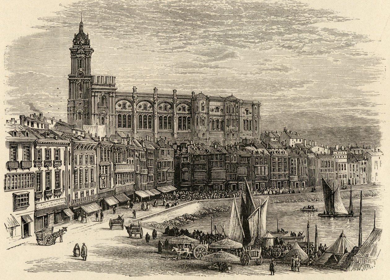 Málaga, Espanha, de &39;Imagens espanholas&39; pelo reverendo Samuel Manning, publicado em 1870 de English School