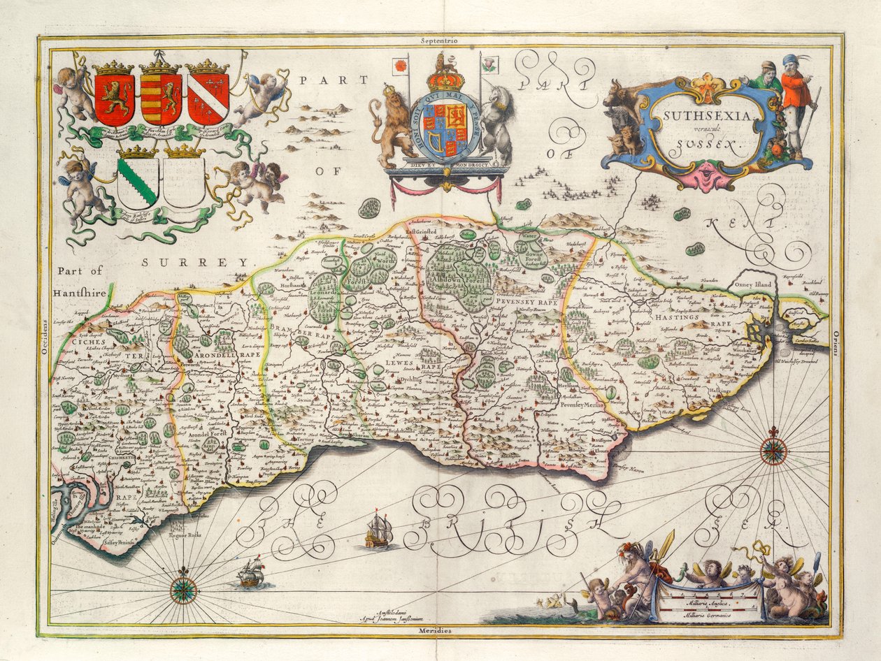 Mapa de Sussex de English School