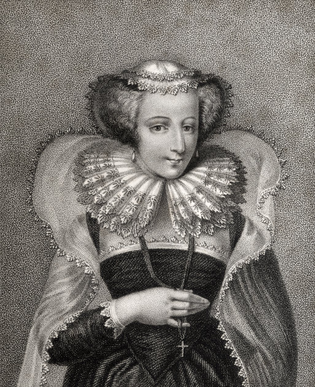Mary Queen of Scots, gravada por Bocquet, ilustração de &39;Um catálogo de autores reais e nobres, volume V&39;, publicado em 1806 de English School