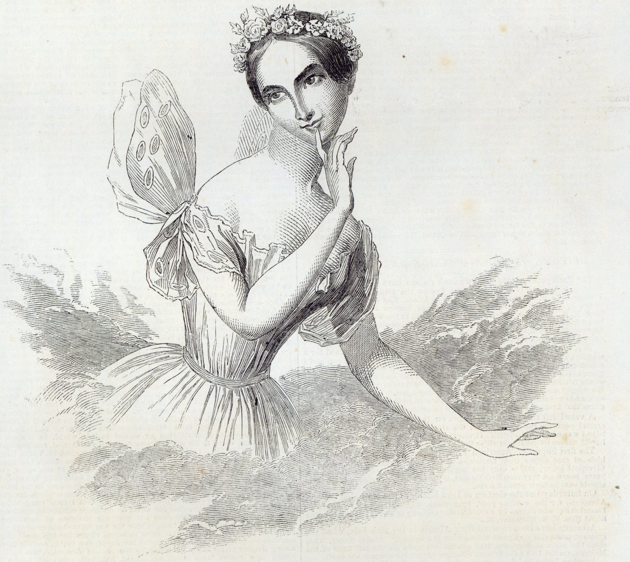 Mdlle Lucile Grahn, do The Illustrated London News, 8 de março de 1845 de English School