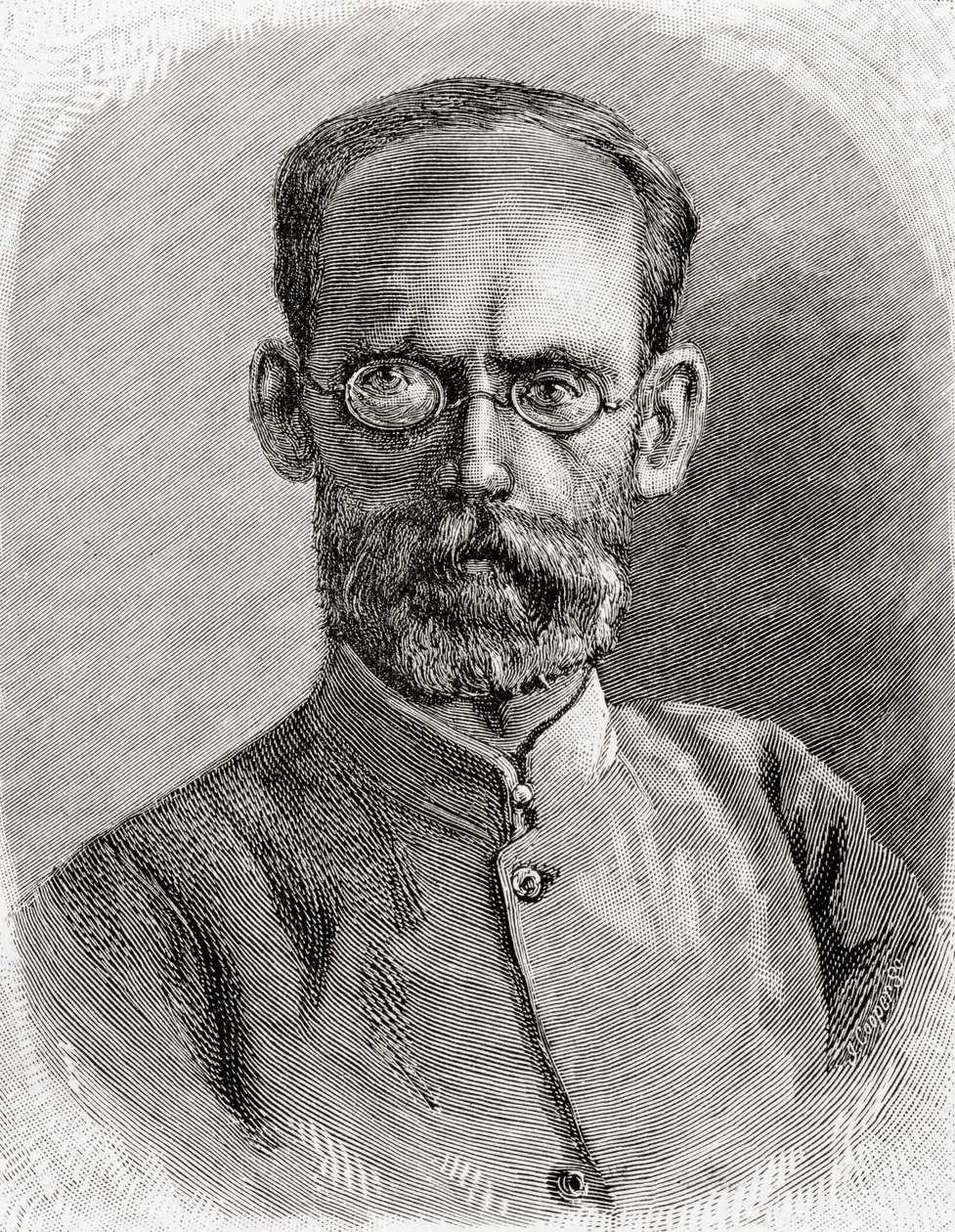 Mehmet Emin Pasha, 1890 (gravura em madeira) de English School