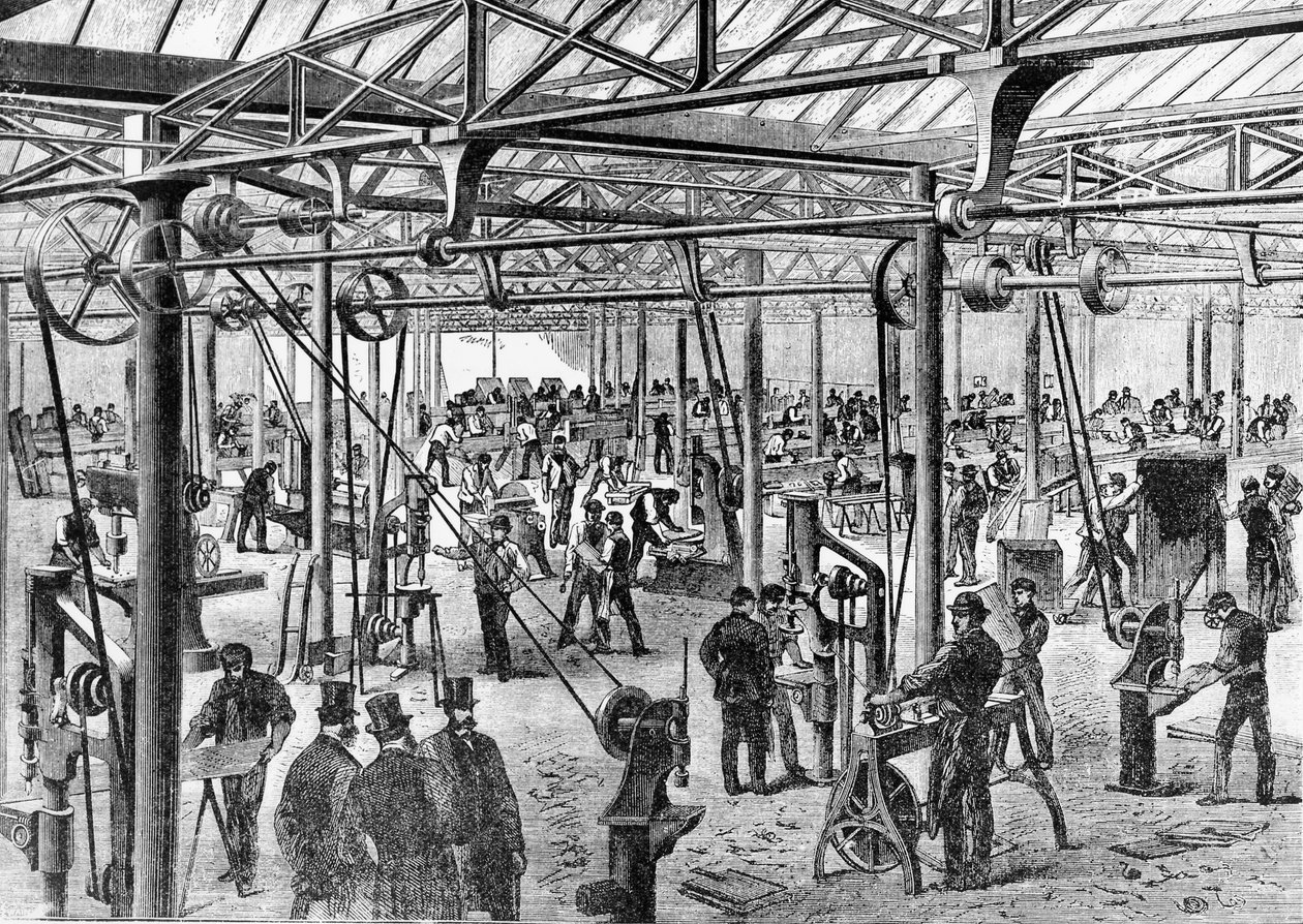 Fábrica dos Srs. Chubb und Son em Glengall Road, 1868 de English School