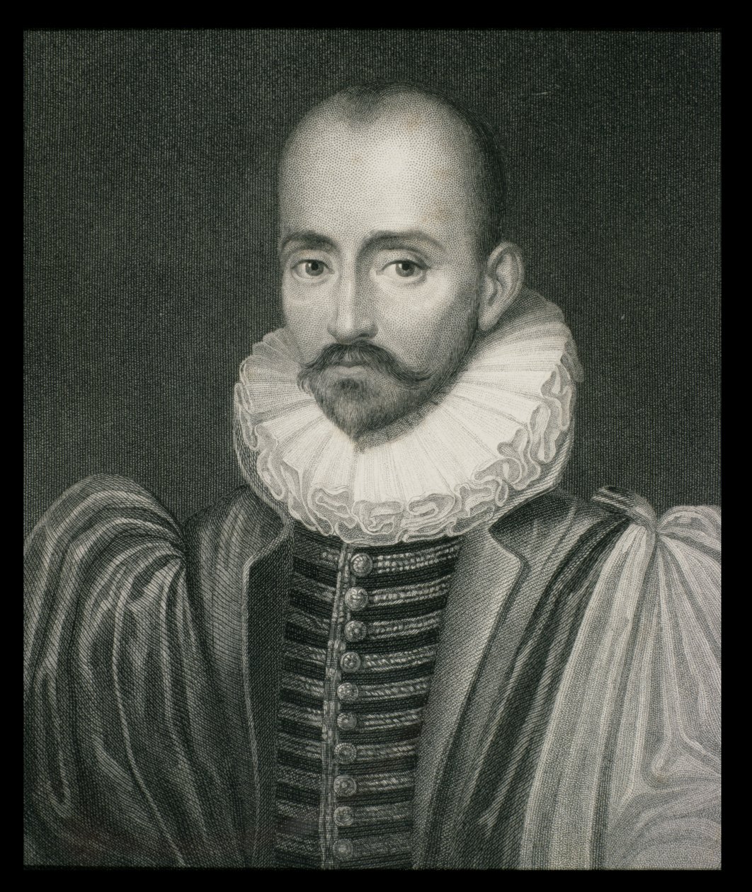 Michel Eyquem de Montaigne (1533-92) de "A Galeria dos Retratos", publicado em 1833 de English School