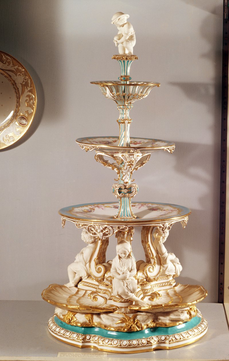 Mesa central Minton por Jeannot, 1851 (cerâmica) de English School