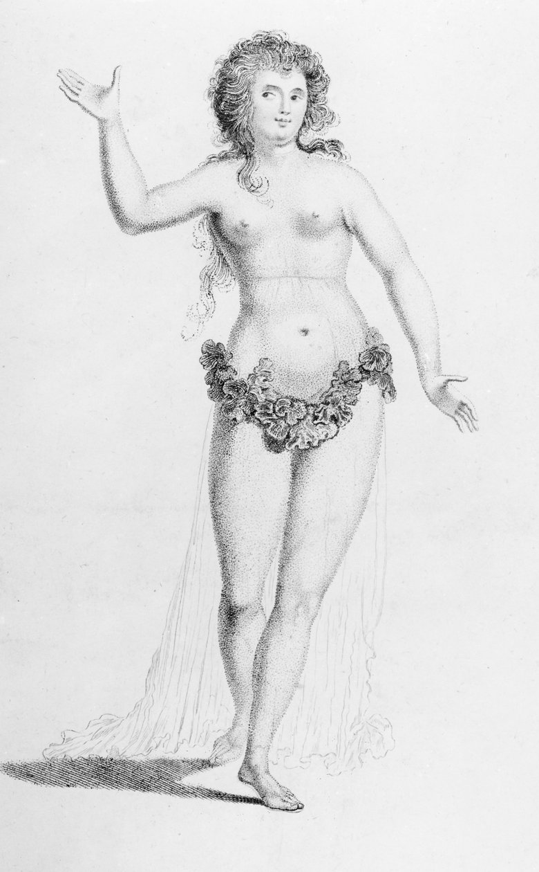 Miss Chudleigh (1720-88) no caráter de Ifigênia na Máscara do Embaixador de Veneza de English School
