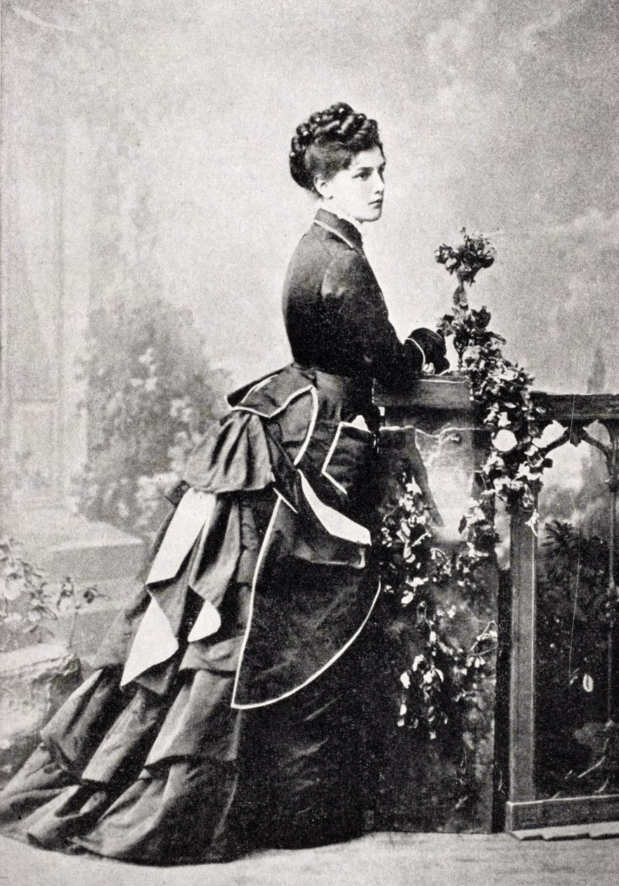 Miss Jennie Jerome, mais tarde Lady Randolph Churchill, de &39;A Roving Commission de Winston S. Churchill&39;, publicado pela Scribner&39;s, 1930 de English School