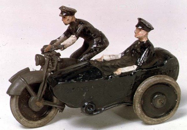 Modelo de motocicleta por J.Hill & Co., c.1938 (metal pintado) de English School