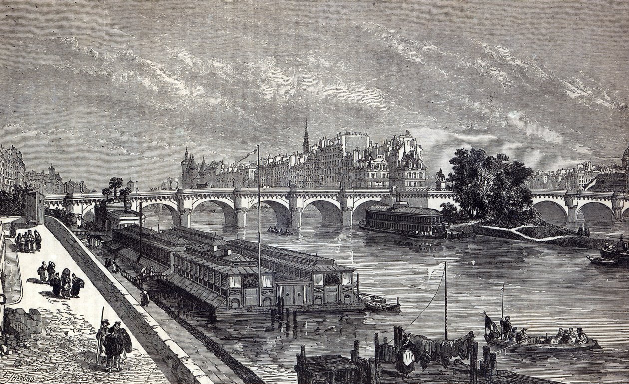 Paris moderna: a nova ponte, 1845 de English School