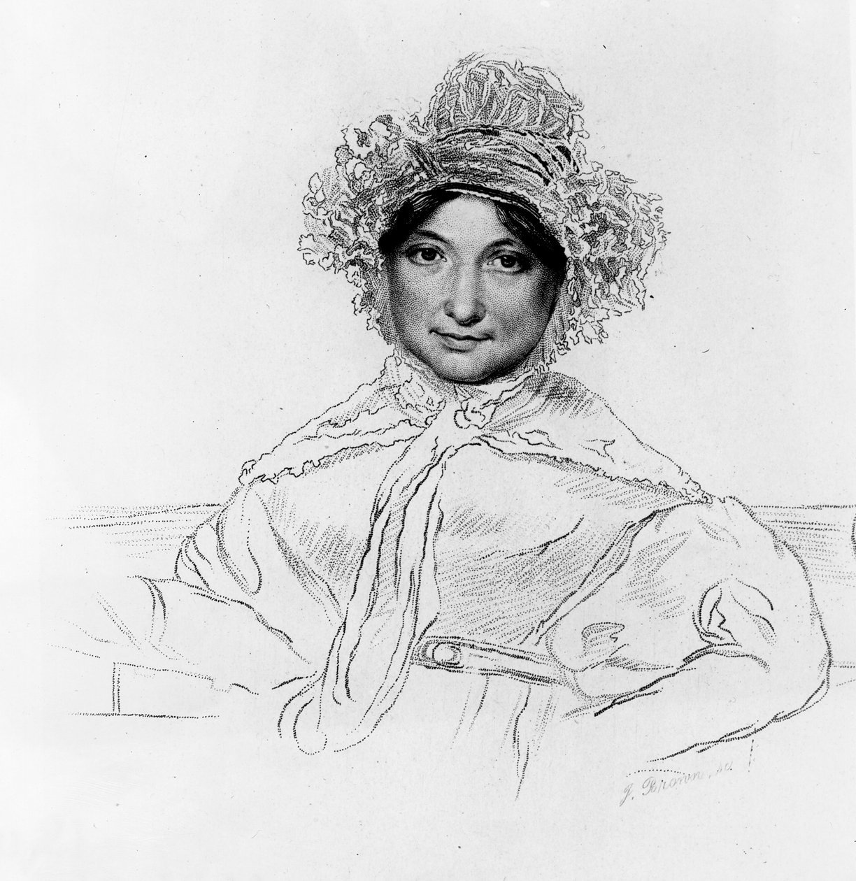 Frances Trollope, frontispício para "Jessie Phillips: Um Conto do Presente", de Frances Trollope, publicada em 1843 (litografia) de English School