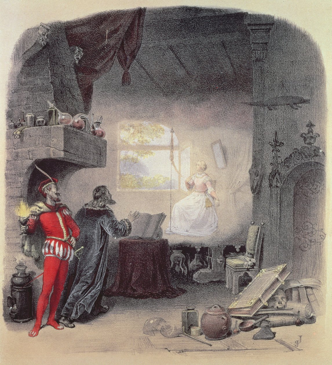 Capa de folha de música para The Faust Quadrille composta por Charles Coote (cromolitho) de English School