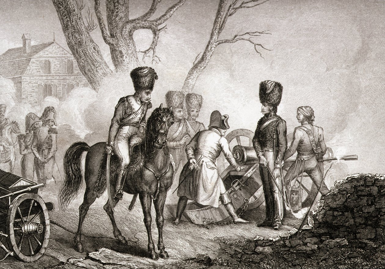 Napoleão (1769-1821) em Montereau-sur-Yonne em 18 de fevereiro de 1814 de English School