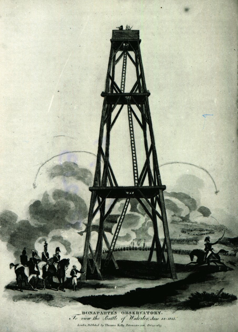 Napoleão em seu observatório, vendo o ataque de sua Guarda Imperial, Waterloo, 18 de junho de 1815 de English School