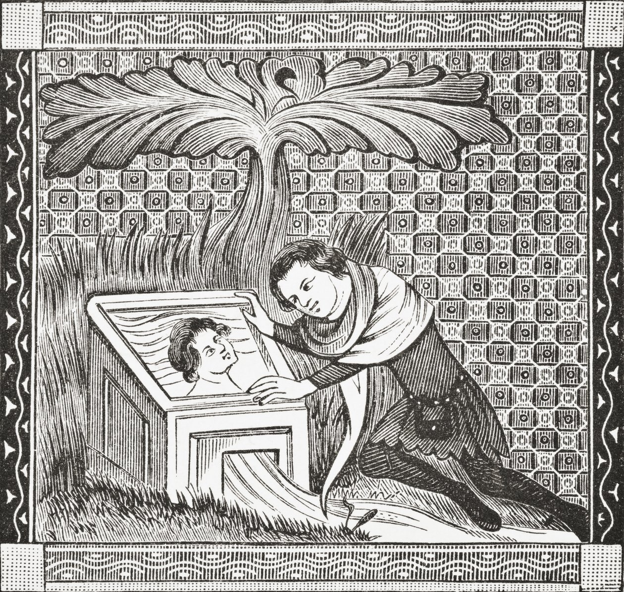 Narciso na fonte, 1878 de English School