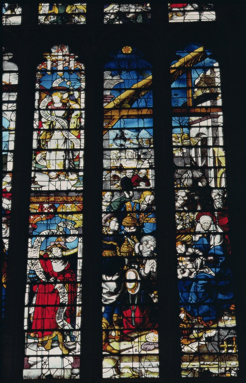 Natividade representando a adoração dos Magos, século XVI de English School