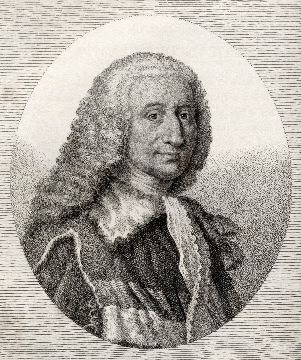 Nicholas Taaffe, gravado por Bocquet, ilustração de "Um catálogo de autores reais e nobres, Volume V", publicado em 1806 de English School