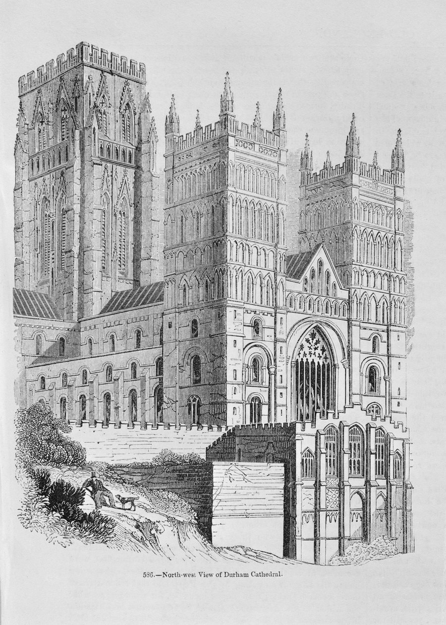 Vista noroeste da Catedral de Durham de English School