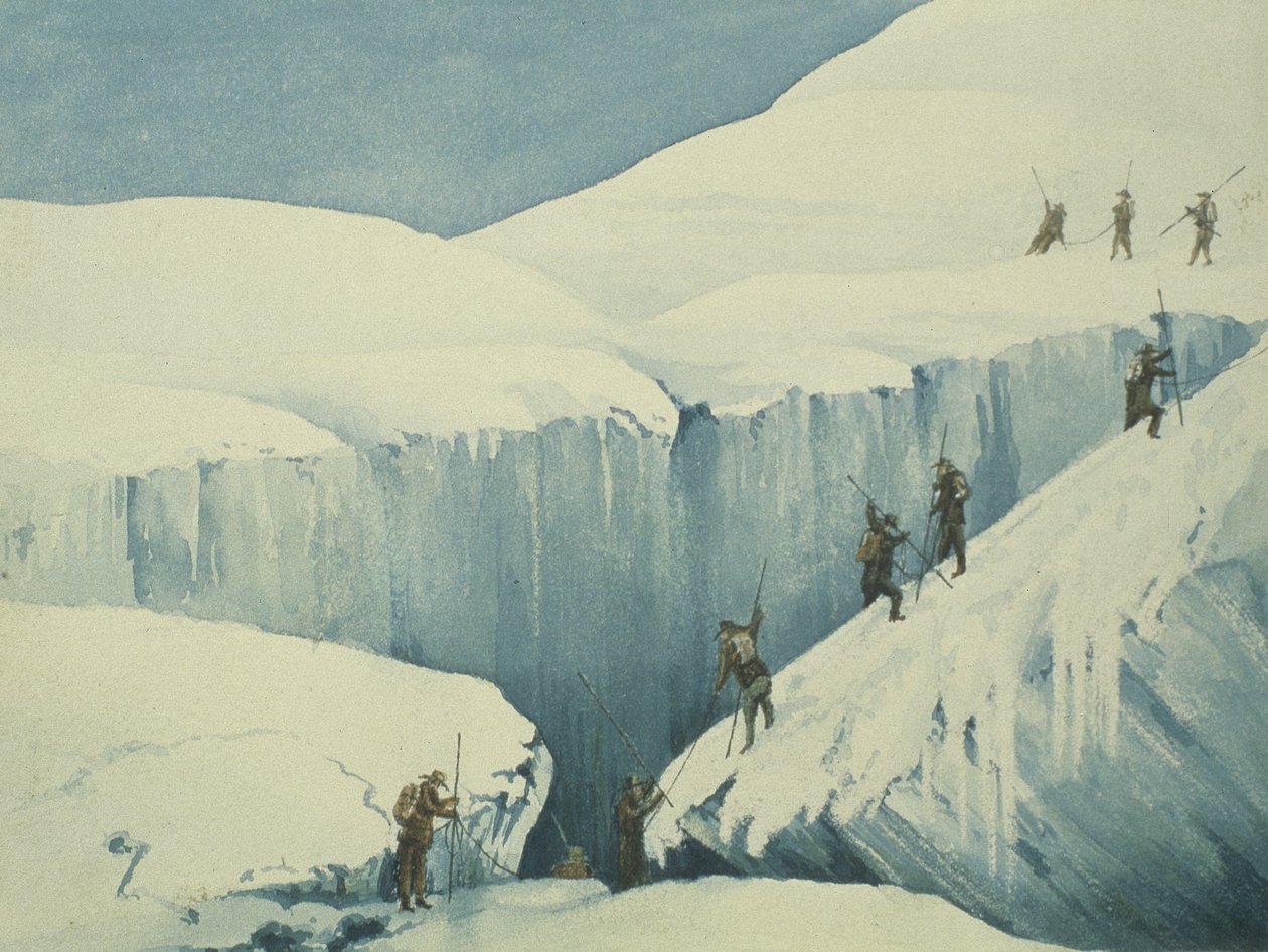 On the Ascent, de A Narrativa de uma Ascensão à Cimeira do Mont Blanc, de Charles Fellows (1799-1860), publicado em 1827 de English School