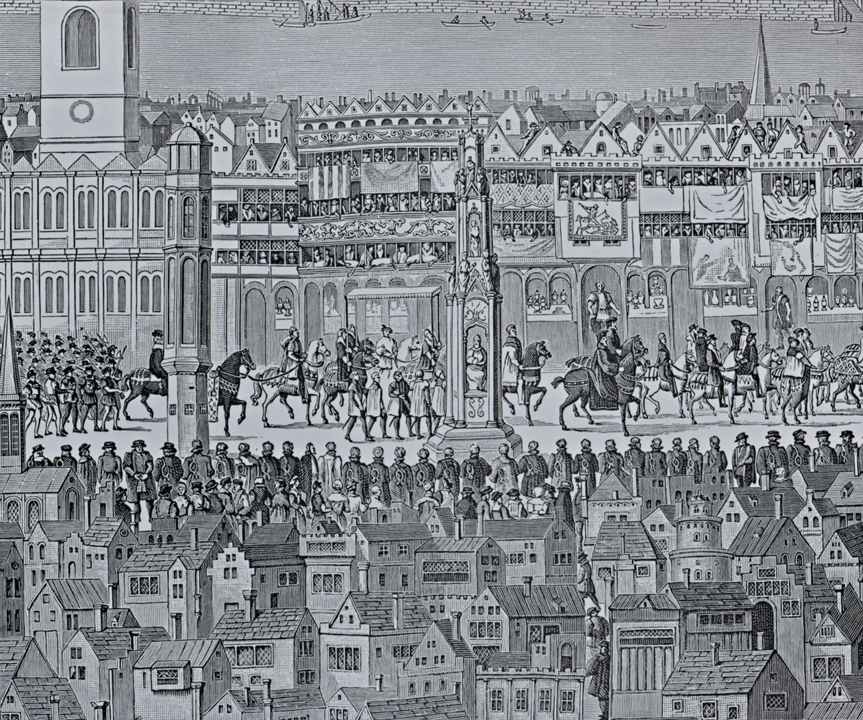 Parte da procissão de coroação de Edward VI, 1547 de English School