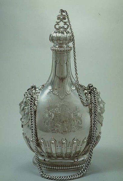 Balão de peregrinos com o braço de Charles Churchill, 1702 de English School