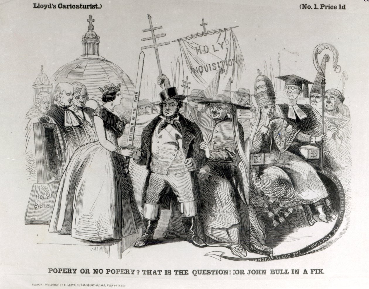 Popery ou No Popery 1850 de English School