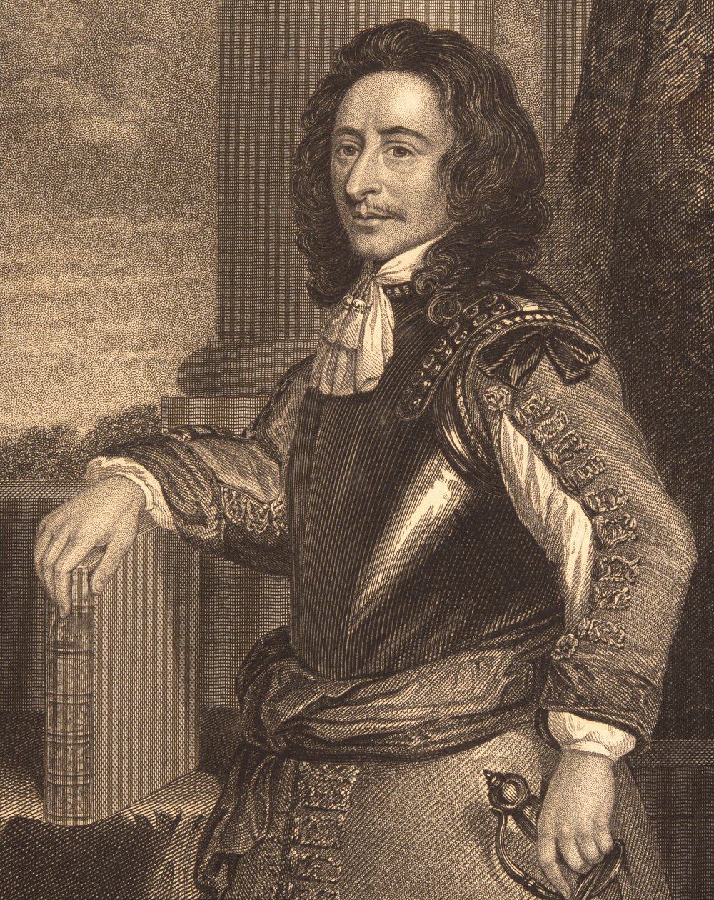 Retrato de Algernon Sidney (1622-83) de &39;British Retratos Lodge&39;, 1823 de English School