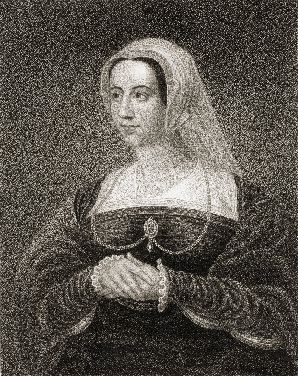 Retrato de Catherine Parr (1512-48) de &39;British Retratos Lodge&39;, 1823 de English School