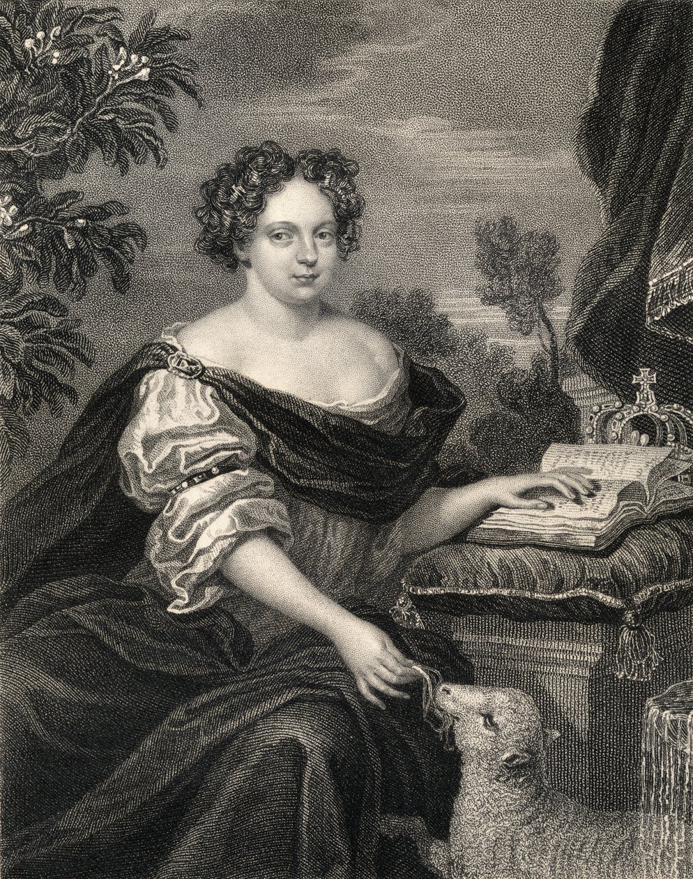Retrato de Catarina de Bragança (1638-1705), de &39;British Retratos Lodge&39;, 1823 de English School