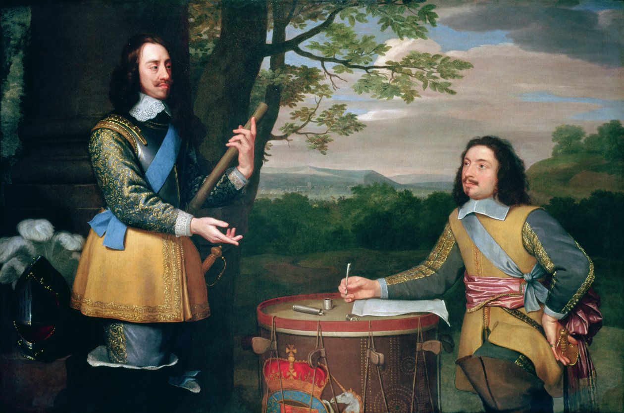 Retrato de Charles I (1600-49) e Sir Edward Walker (1612-1677) de English School