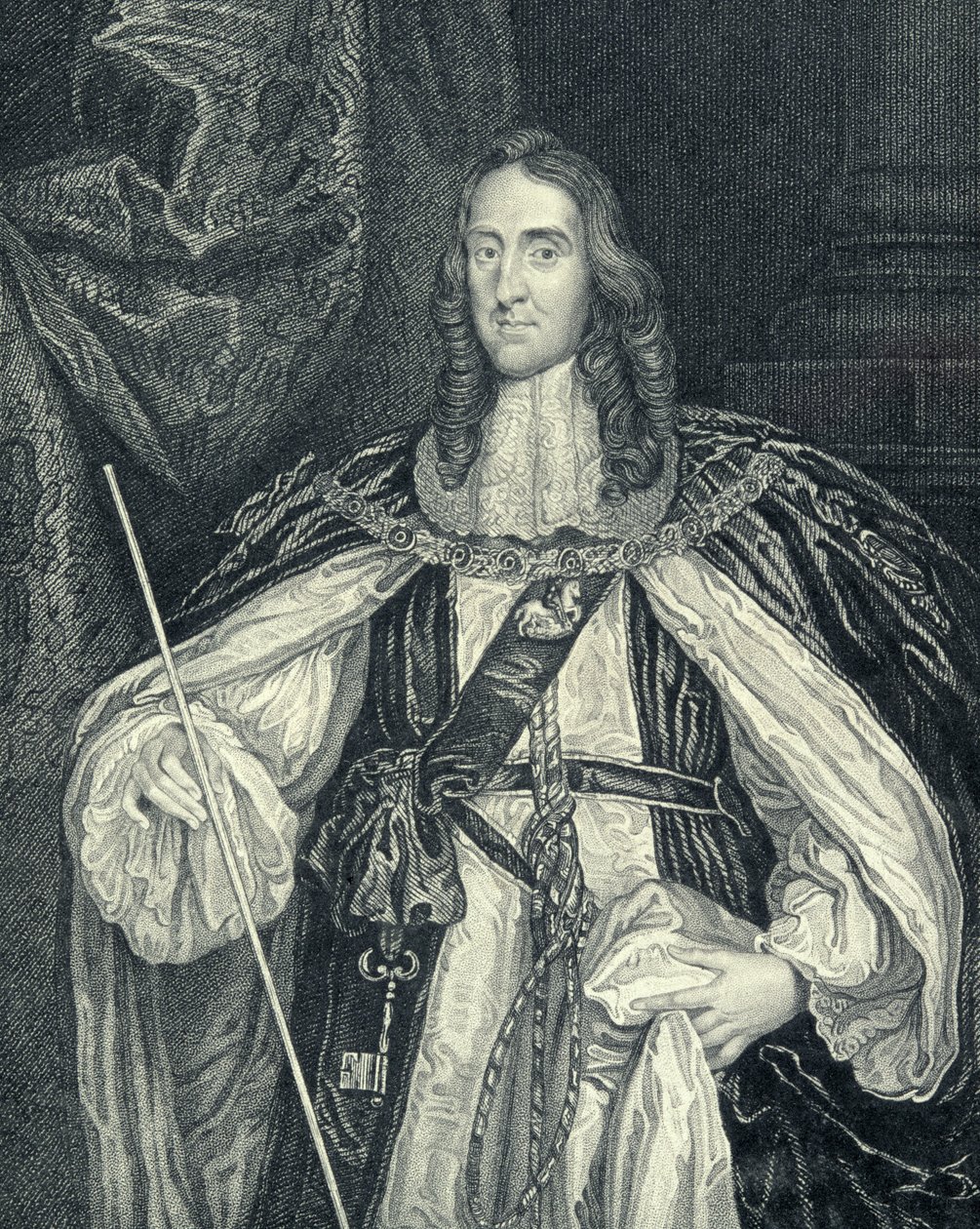 Retrato de Edward Montagu (1602-71) 2º Conde de Manchester, de &39;British Retratos Lodge&39;, 1823 de English School