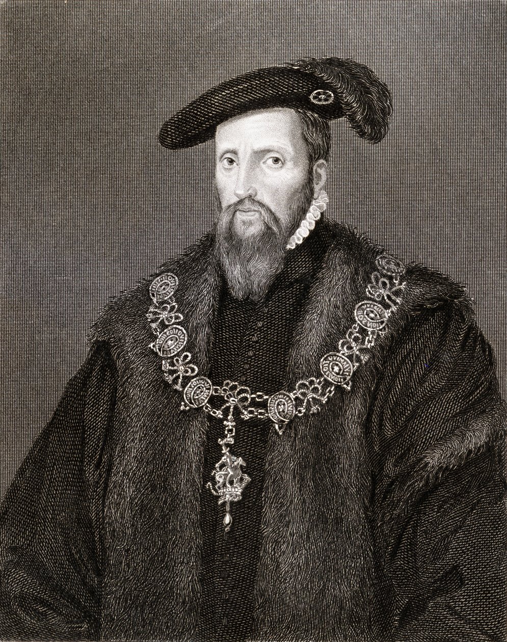 Retrato de Edward Seymour (c.1500-52) 1º Duque de Somerset, de &39;British Retratos Lodge&39;, 1823 de English School