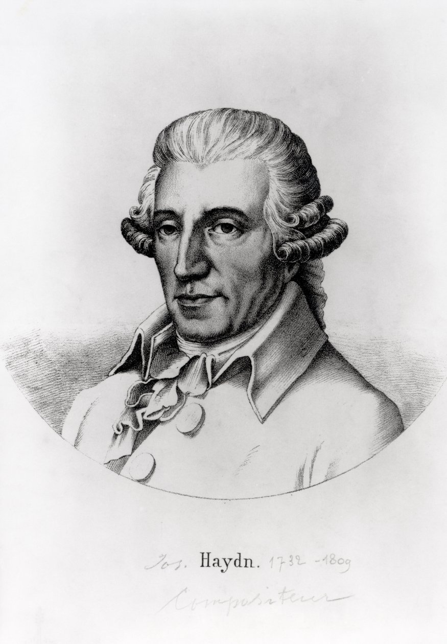 Retrato de Franz Joseph Haydn (1732-1809) compositor austríaco de English School