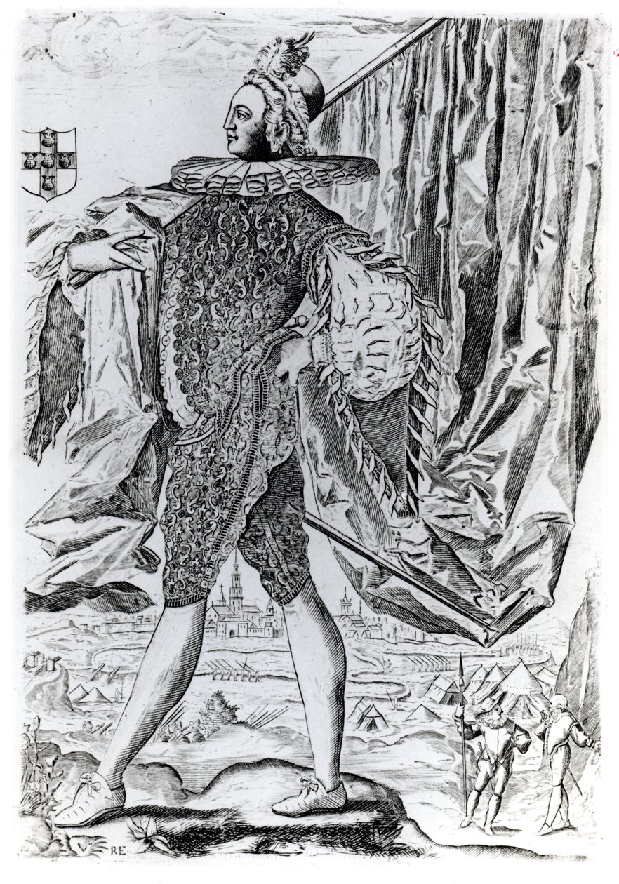 Retrato de George Villiers, 1º Duque de Buckingham (1592-1628) gravado por Renold Elstrack (1571-c.1630) de English School
