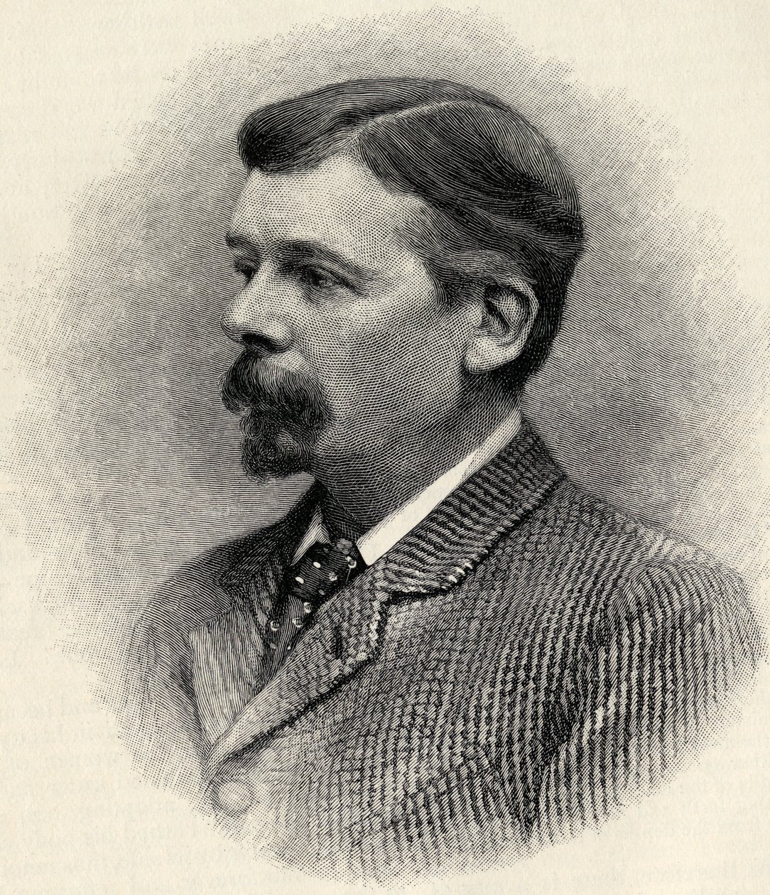 Retrato de George du Maurier, de &39;The Century Illustrated Monthly Magazine&39;, de maio a outubro de 1883 de English School