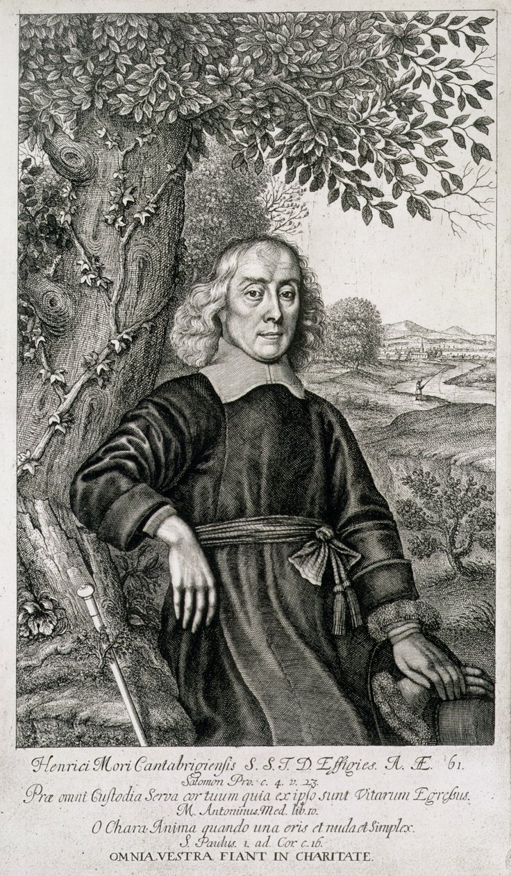 Retrato de Henry More (1614-87) frontispício de suas obras teológicas, gravado por William Faithorne (1616-91) 1675 de English School