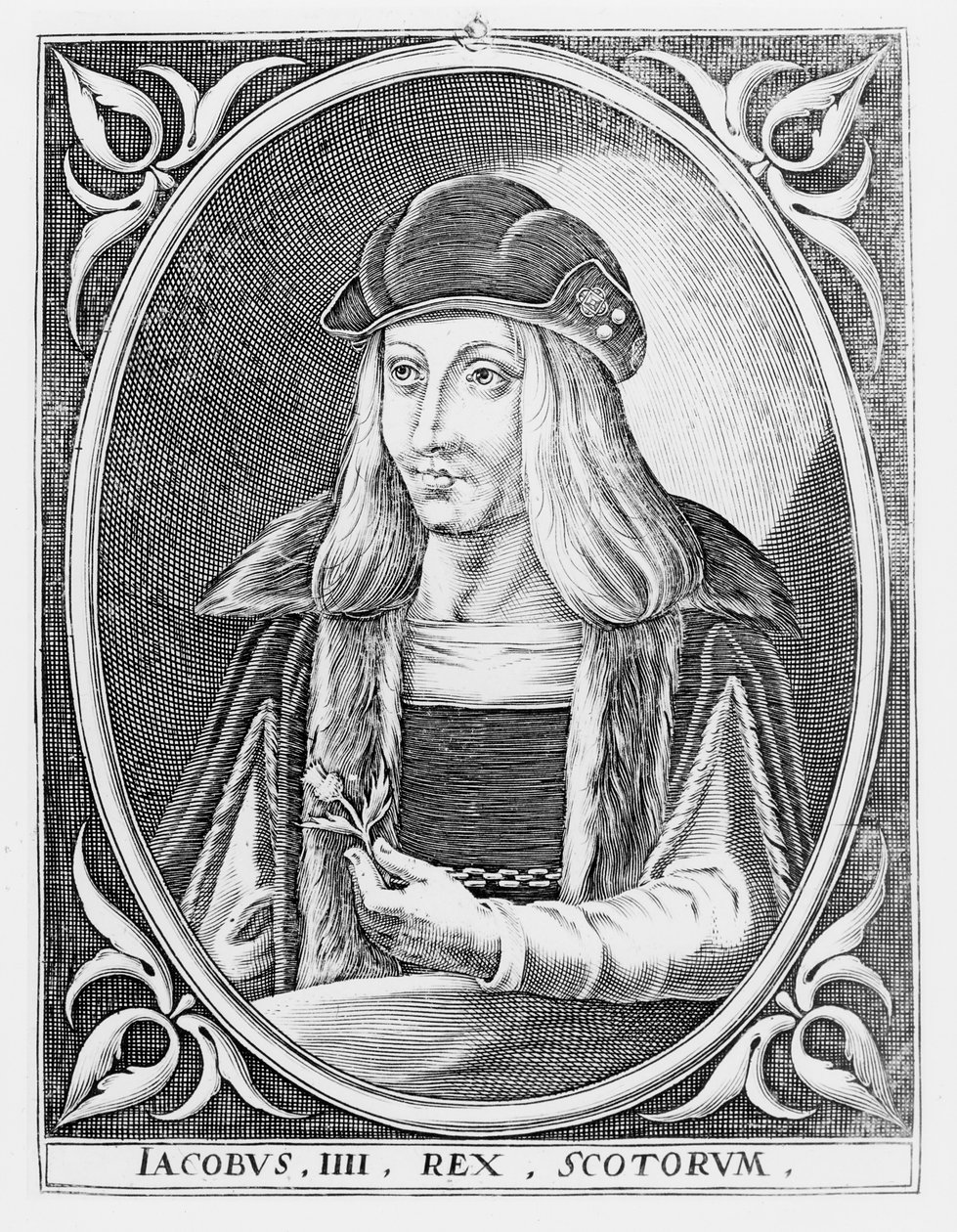 Retrato de James IV da Escócia (1473-1513) de English School